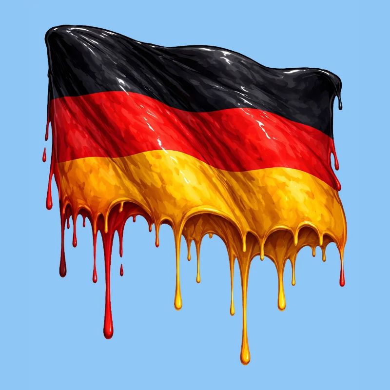 Deutsche Flagge bunte Farbe