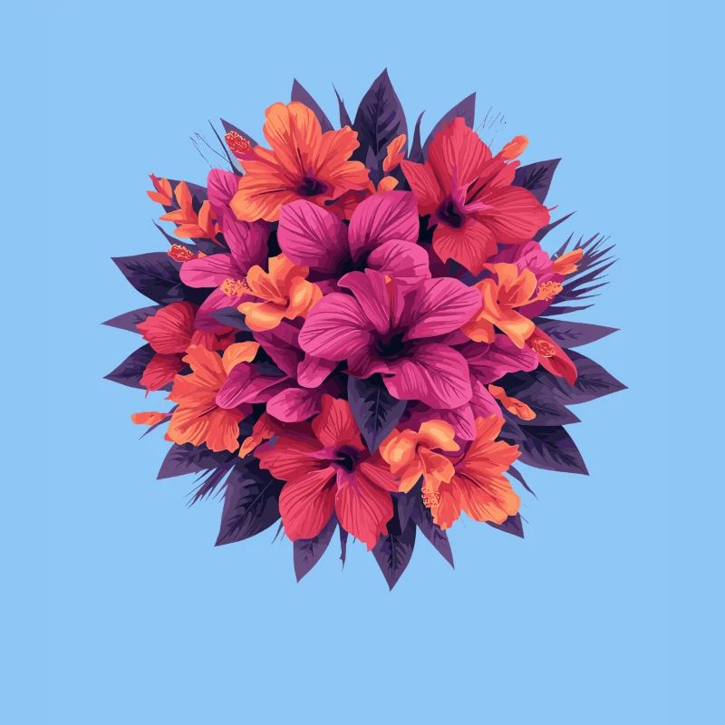Bouquet de fleurs de feu d’hibiscus