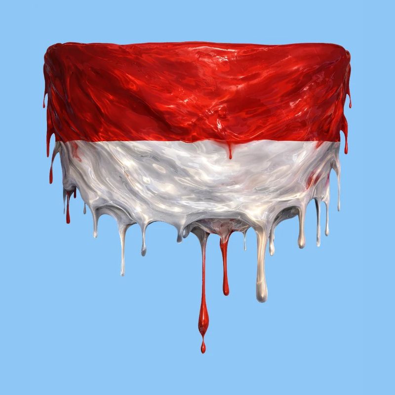 Dripping Indonesian flag