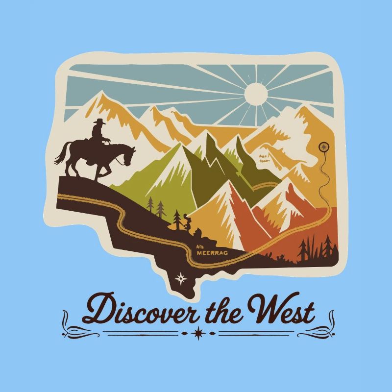 Entdecken Sie den West Mountain Sticker