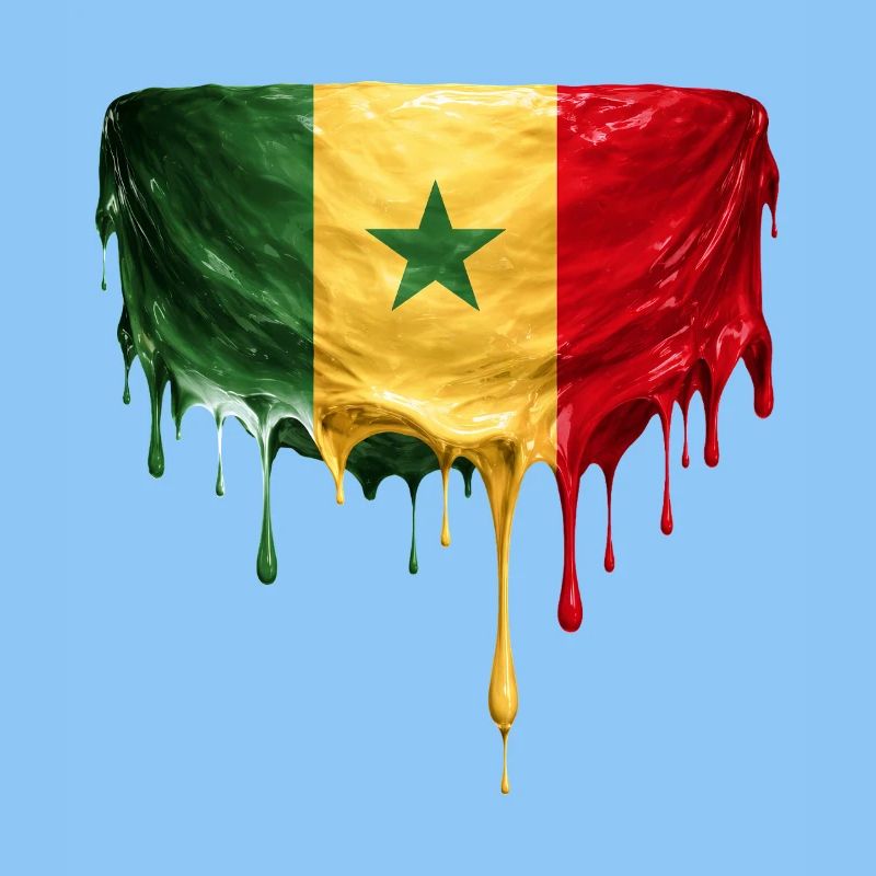 Art de la chute du drapeau du Sénégal