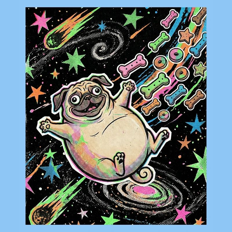 Dicker Weltraum Mops