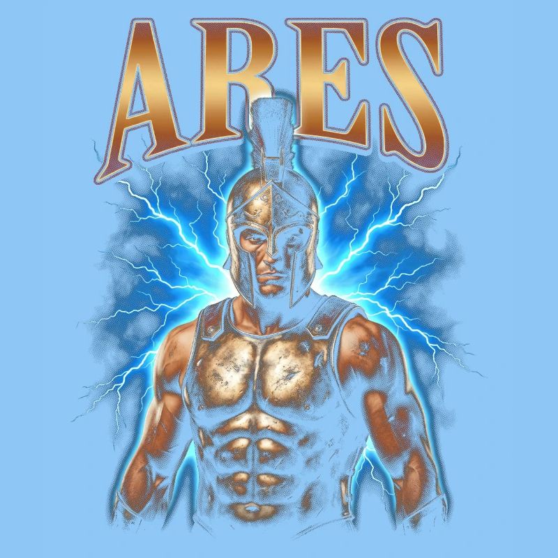 Ares Krieger mit Blitz