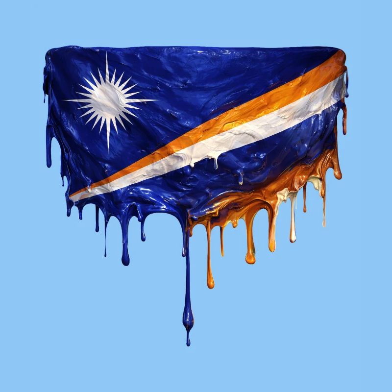Marshallinseln tropfende Flagge