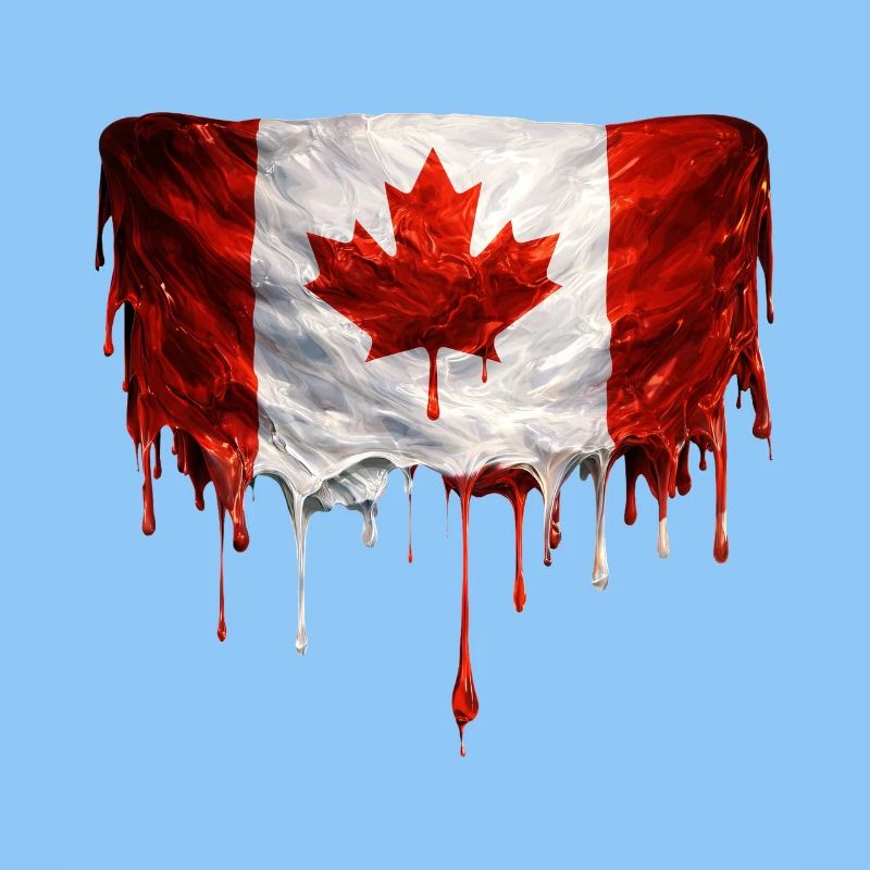 Drapeau canadien dégoulinant