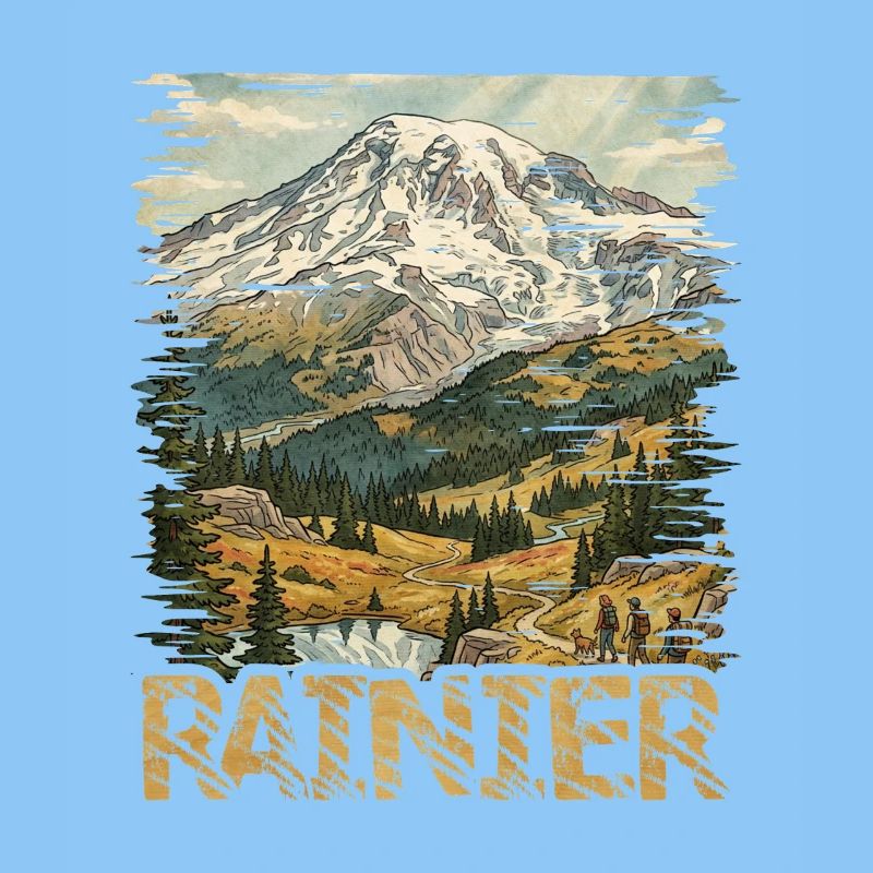 Alpine Rainier Wanderer Berglandschaft