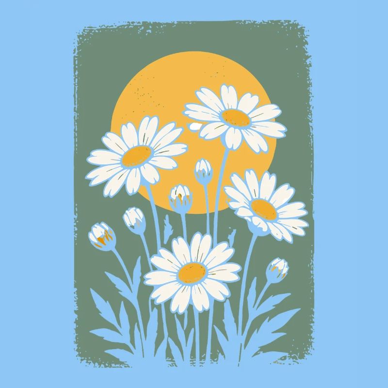 Gänseblümchen im Sonnenkreis