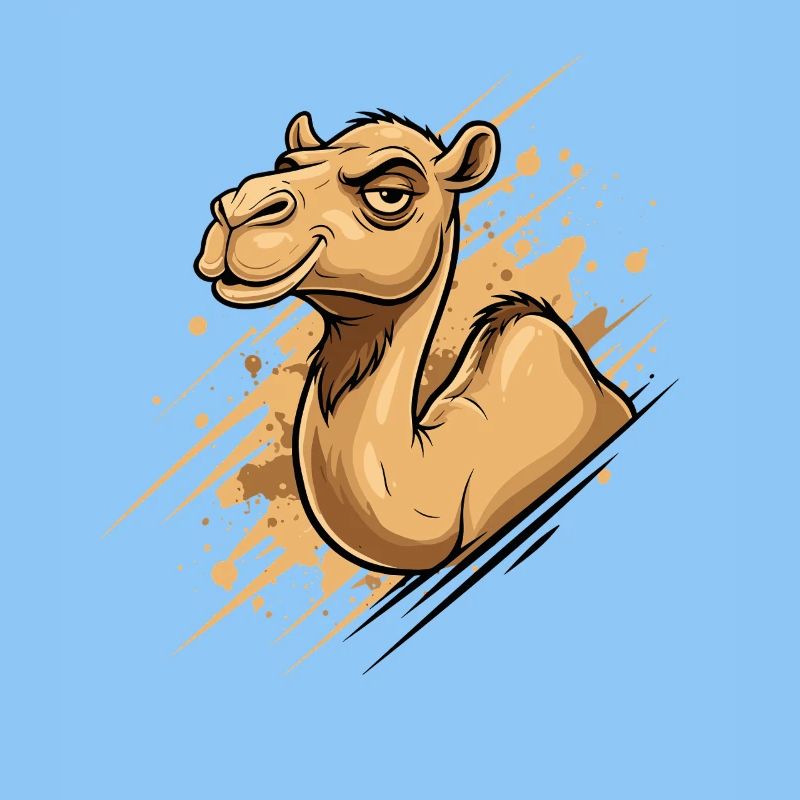 Camel Cartoon Splash