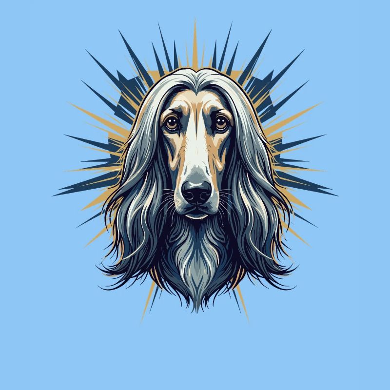 Borzoi Portrait mit Sonnenstrahlen