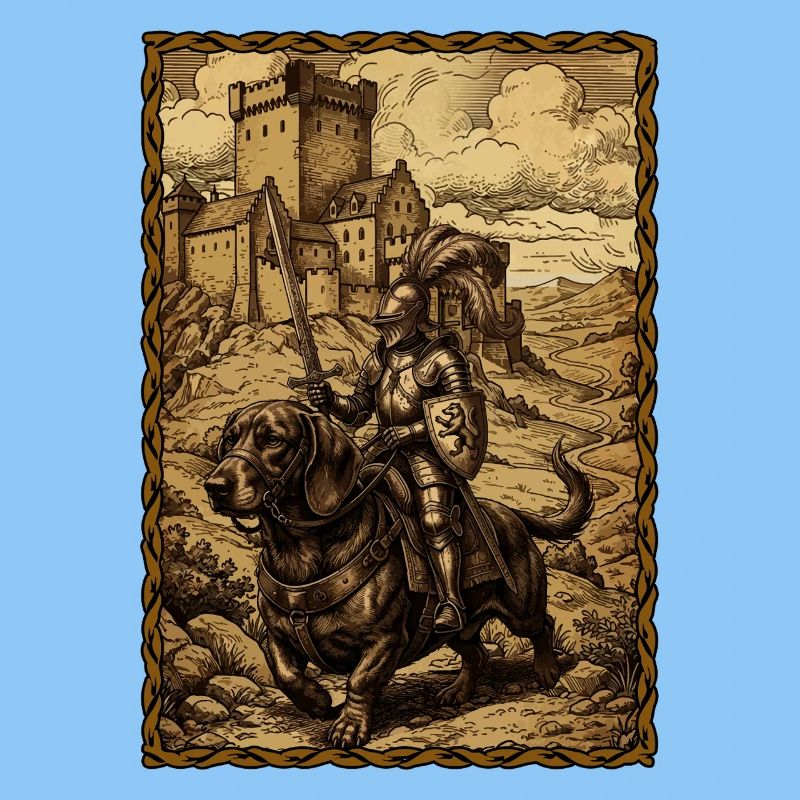 Chevalier médiéval à la foire ren-d’Teckel