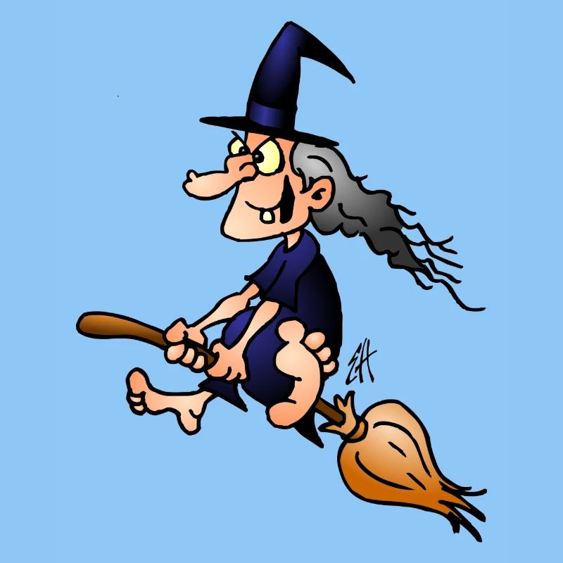 Witch on a broom