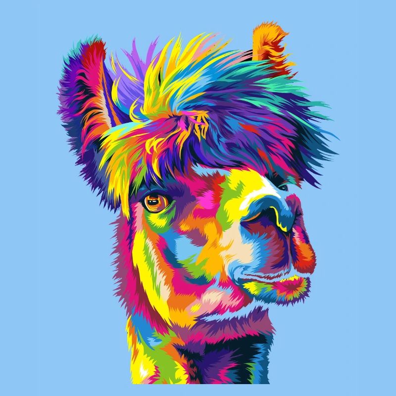 Daring Rainbow Llama