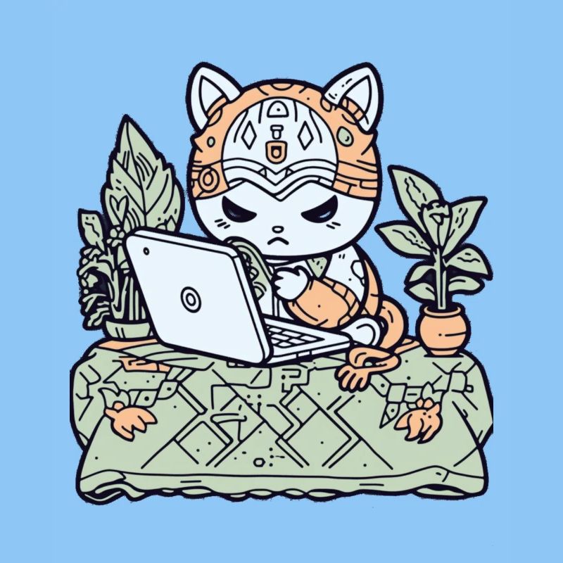 Tech Cat in Garden Armor
