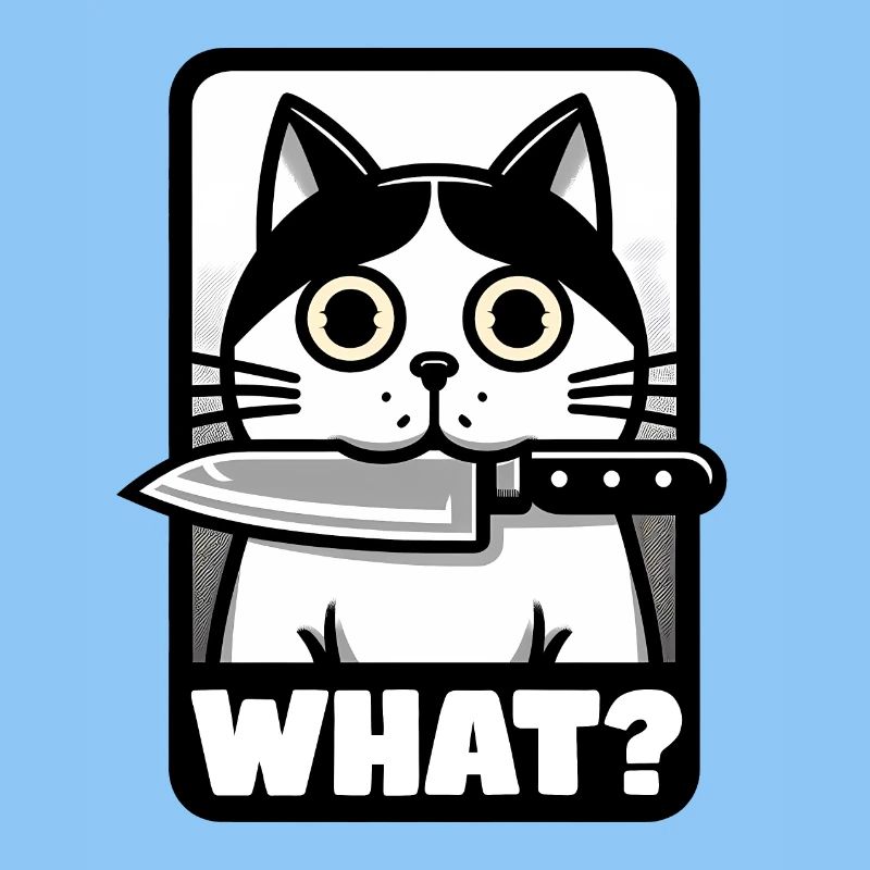 WAS? EINE KATZE MIT MESSER