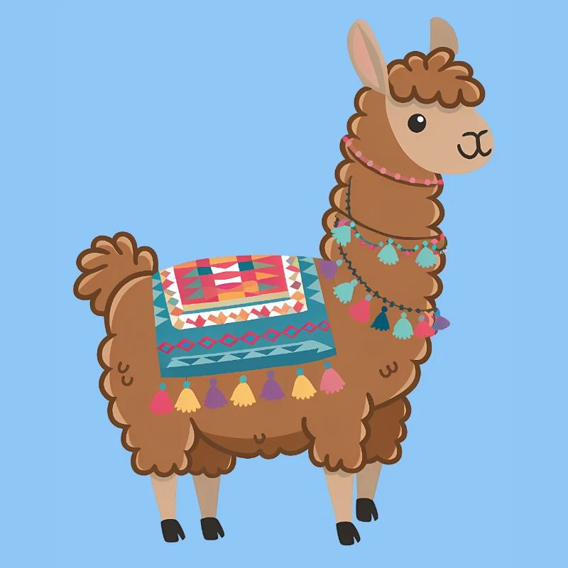 Buntes Boho-Lama
