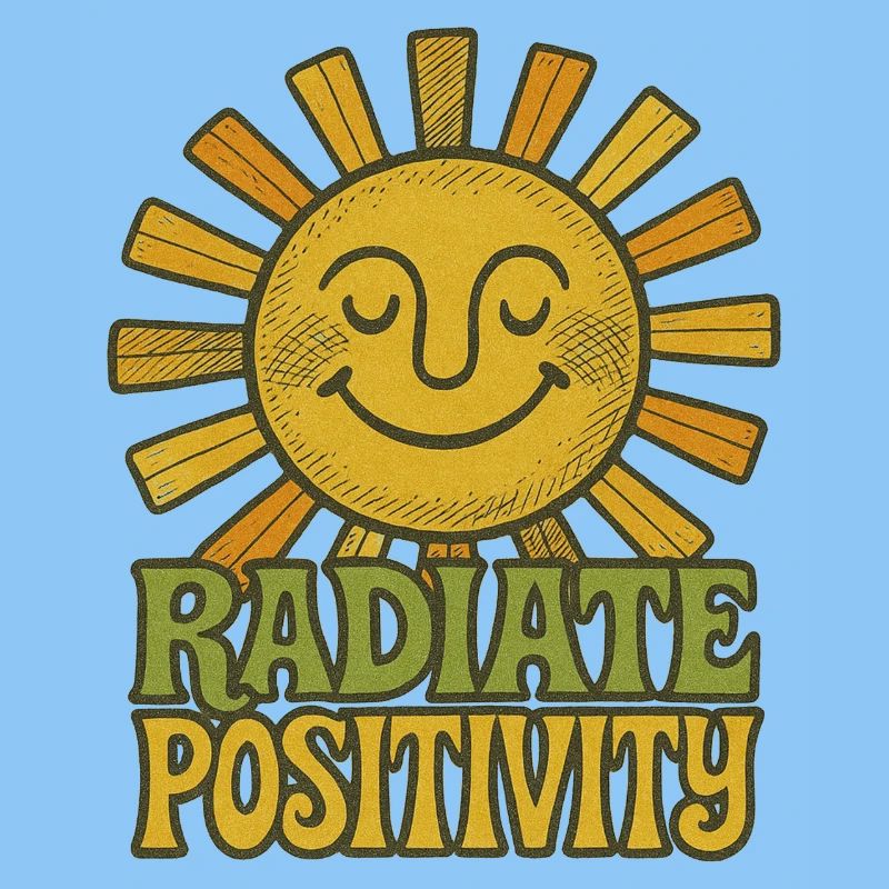 Radiate Positivity Sun Illustration