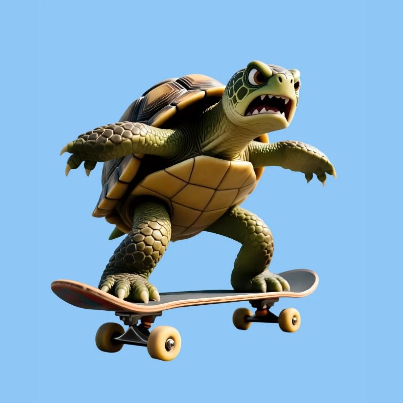 Aggro-Skater-Schildkröte – Hardcore Turtle
