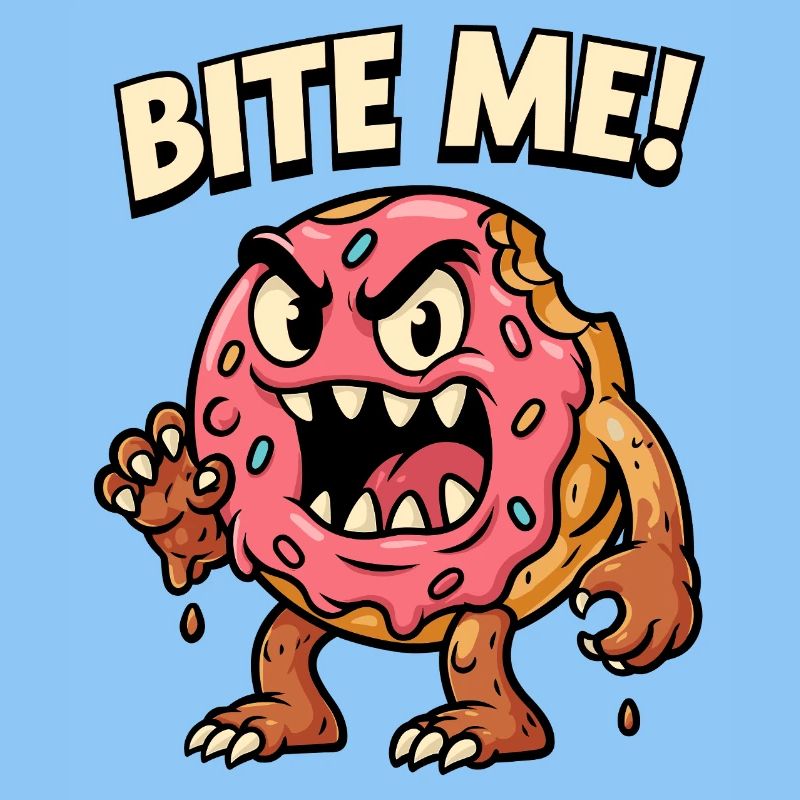 Snappy Donut Monster Illustration