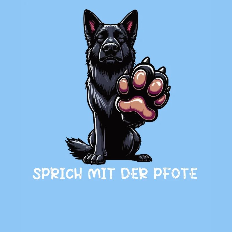 Sprich mit der Pfote Schwarzer Schäferhund 