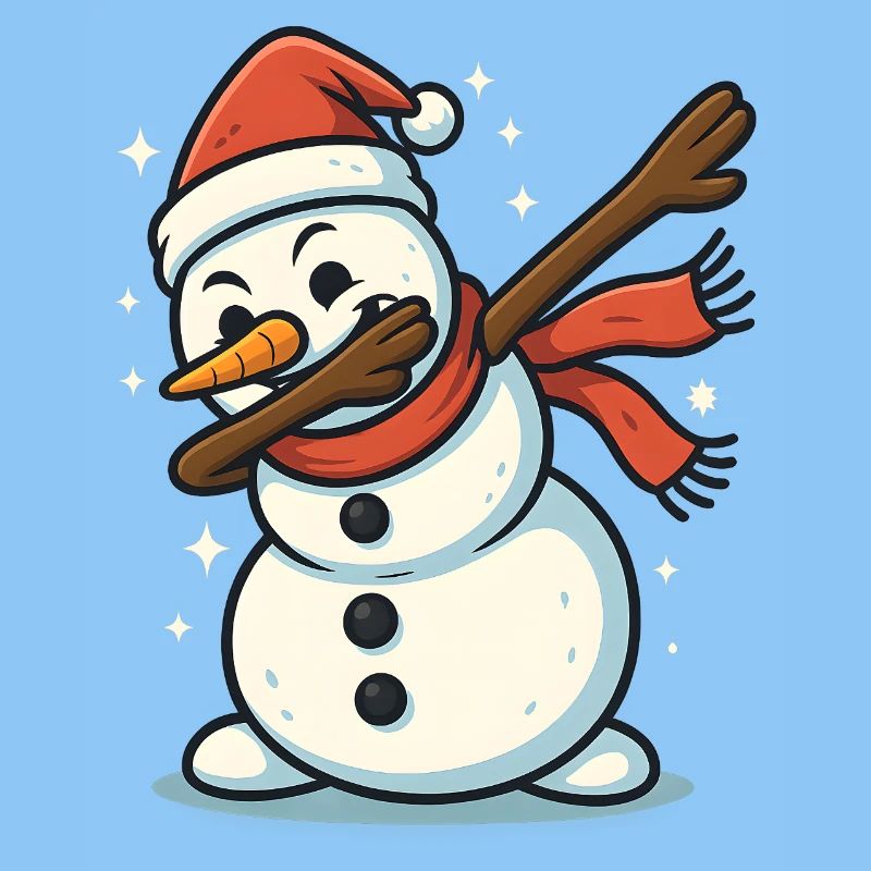 Dabbing Schneemann Dab