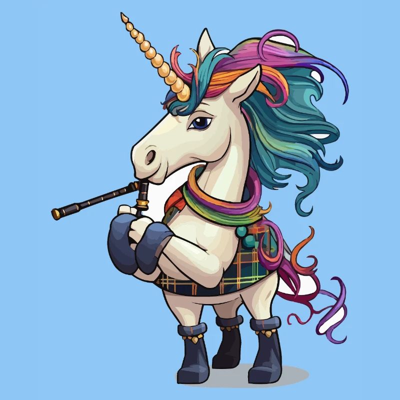 Bunter Einhorn Dudelsack