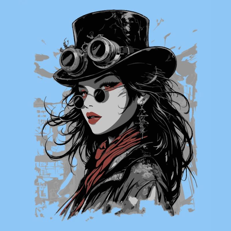 Steampunk Diva mit Goggles