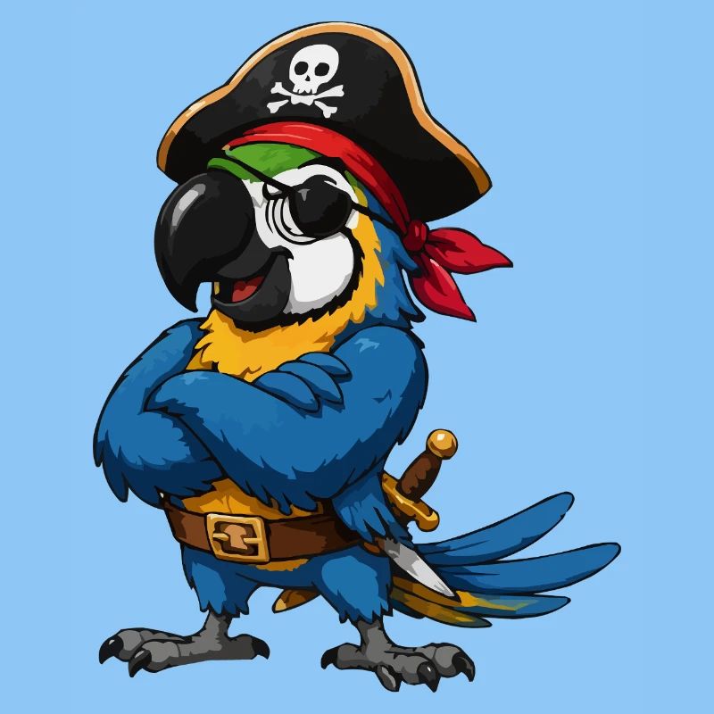 Oiseau pirate avec cache-œil