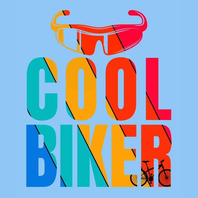 Graphique coloré de style vélo