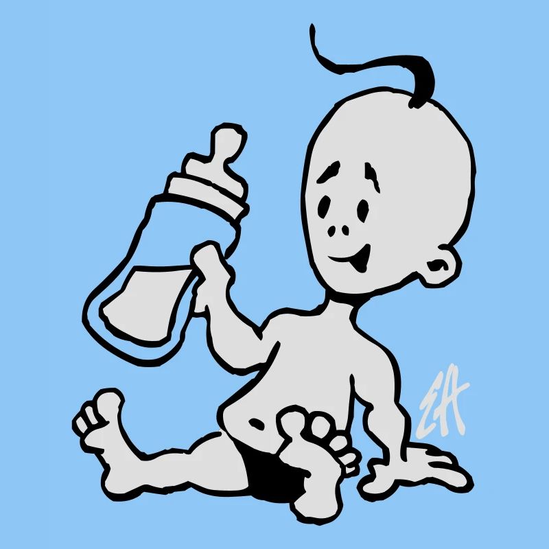 Baby mit einer Milchflasche