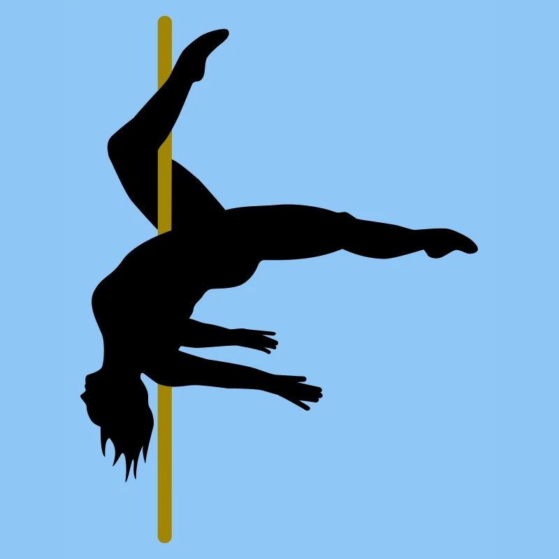 Curvy Poledancer im Inside Leg Hang