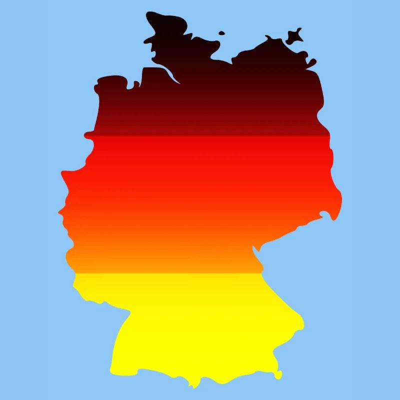 Abstract Color Gradient Map Germany