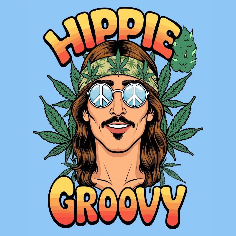 Hippie mit Hanf