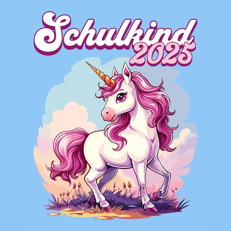 Schulkind 2025 Einhorn Einschulung Schule Schüler