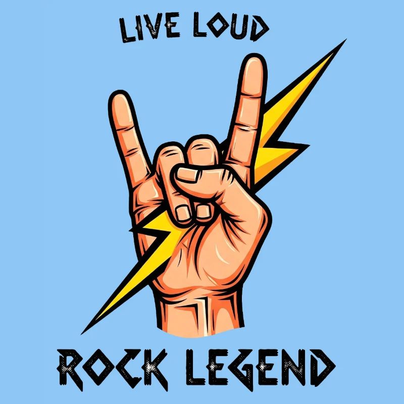 Rock Legende Handzeichen Design