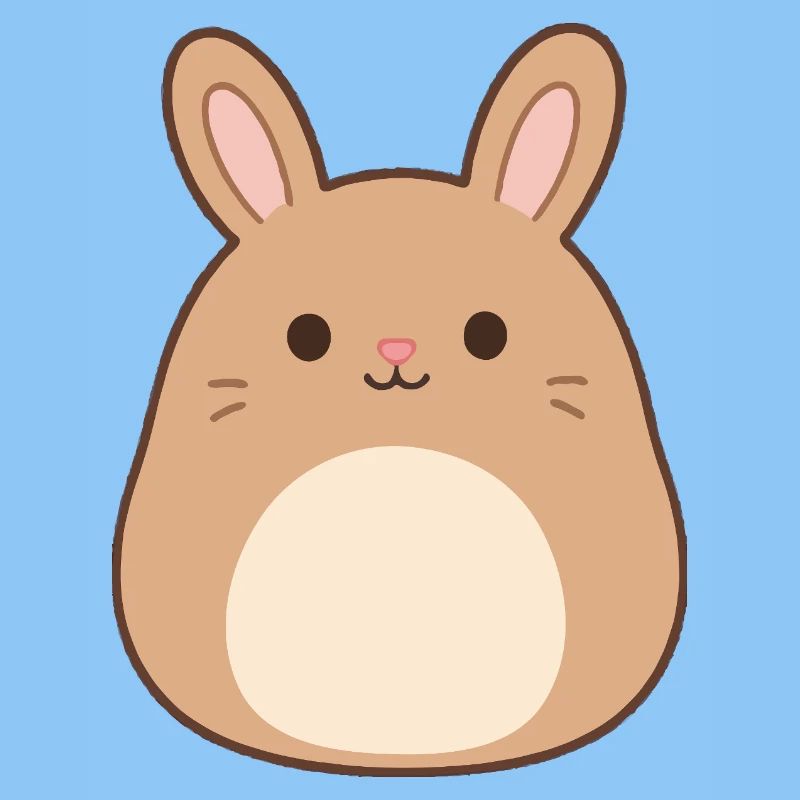 Mignon lapin dessin animé imprimé