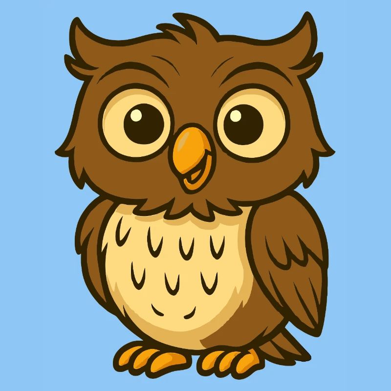 Kuschelige Eulenfigur Cartoon