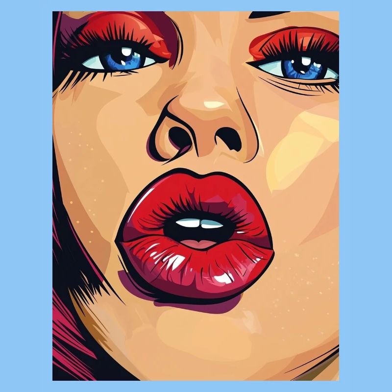 Pop-Art Lippenstift Blick