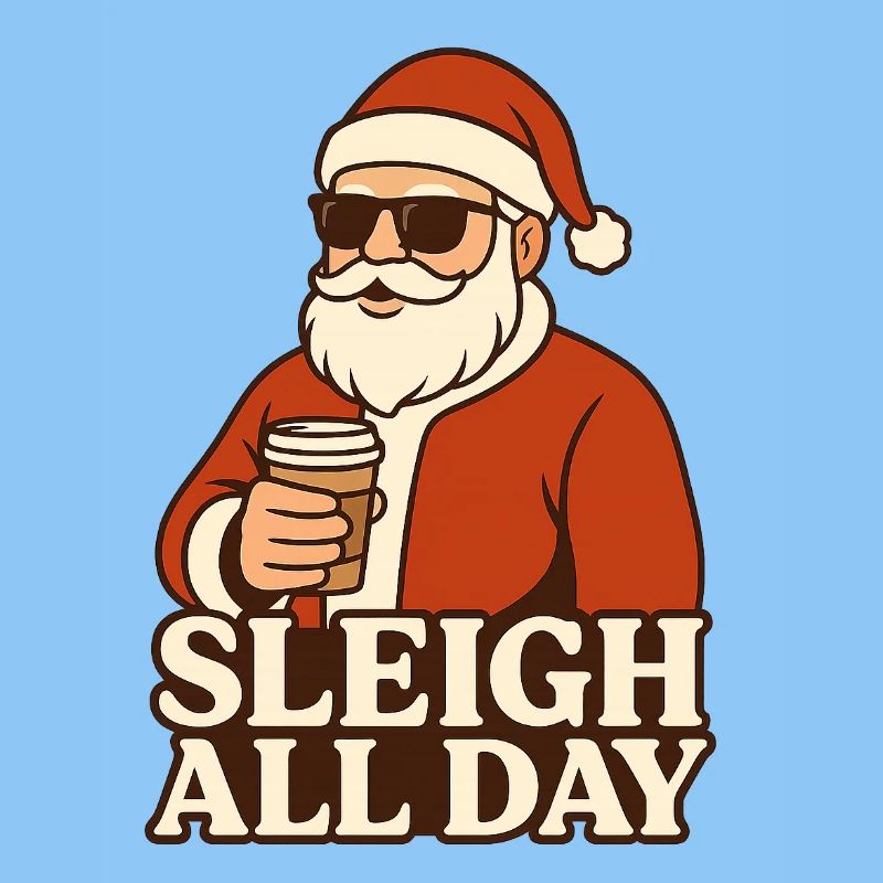 Schlitten den ganzen Tag Weihnachtsmann