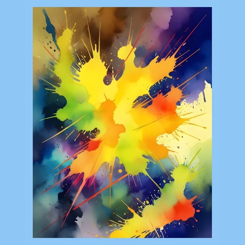 Explosion de couleur Éclaboussure abstraite