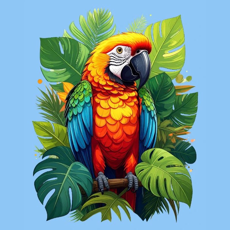 Perroquet dans la jungle