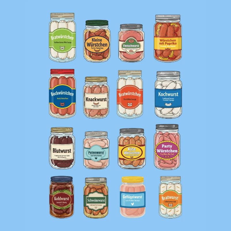 Des saucisses dans un bocal