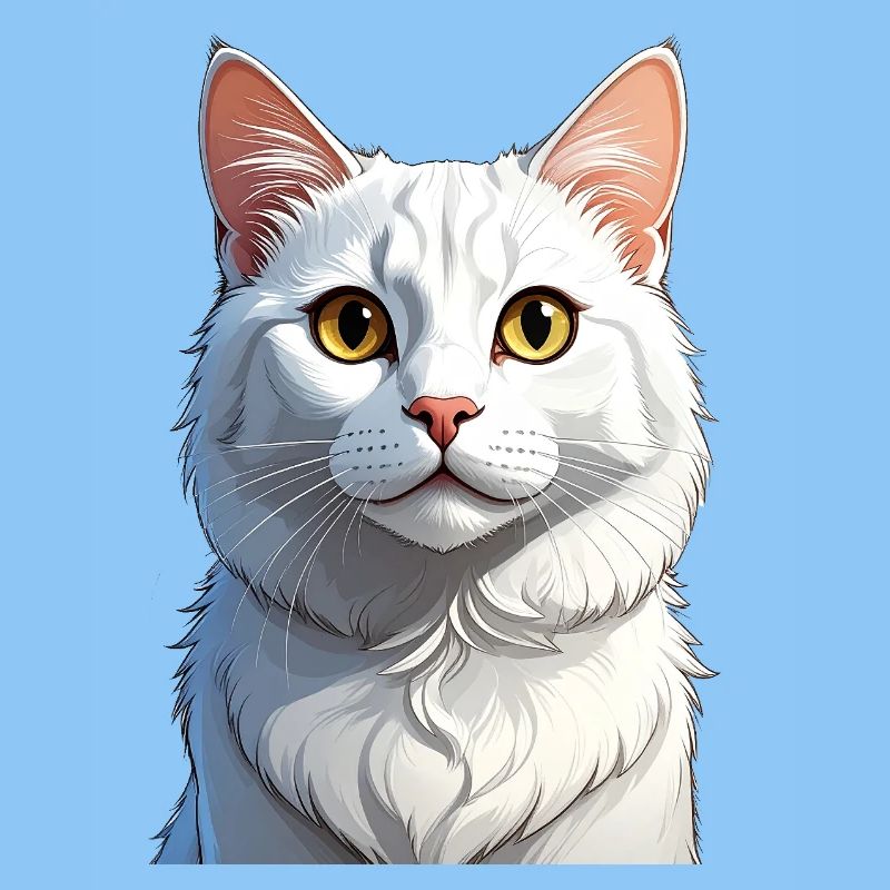 weiße Katze