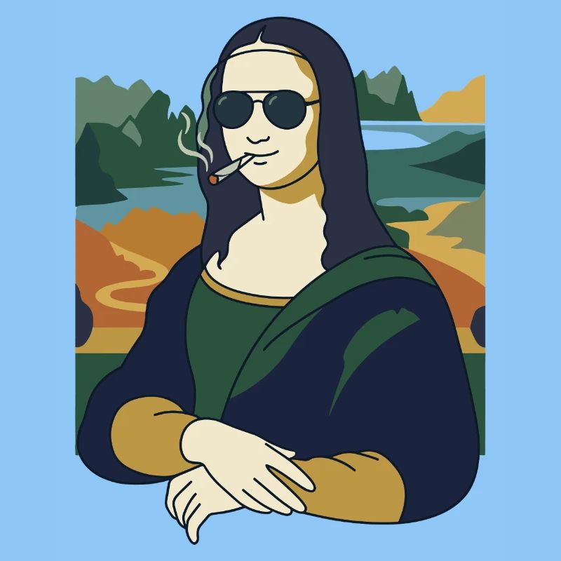 Mona Lisa smokes funny art