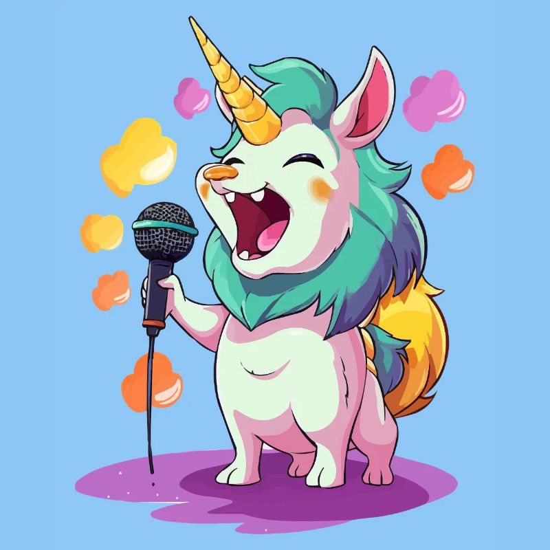 Singendes Einhorn Bühnenperformer