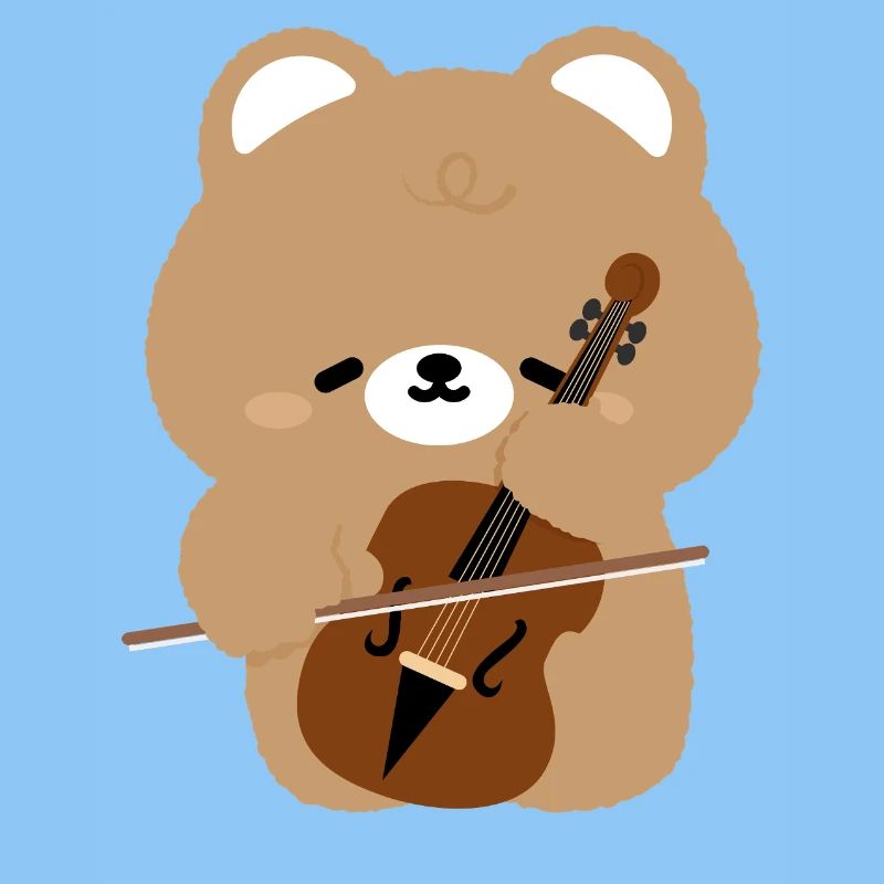 Bear Cello Charm
