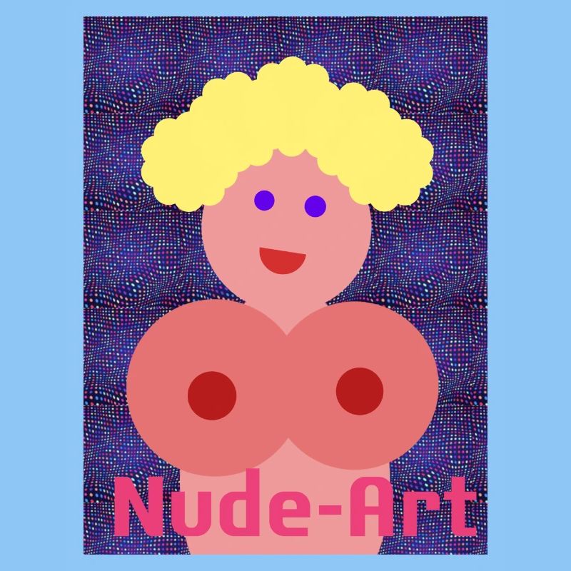 Illustration de buste de dessin animé pop nue