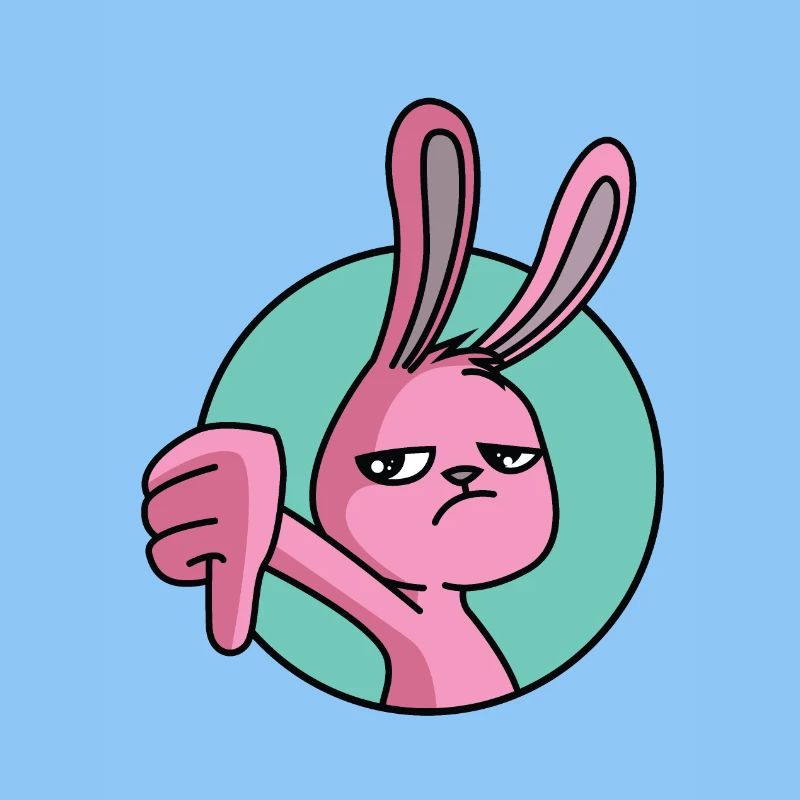 Pouce de lapin vers le bas
