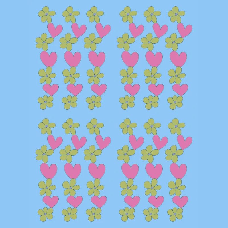 herzen blumen muster
