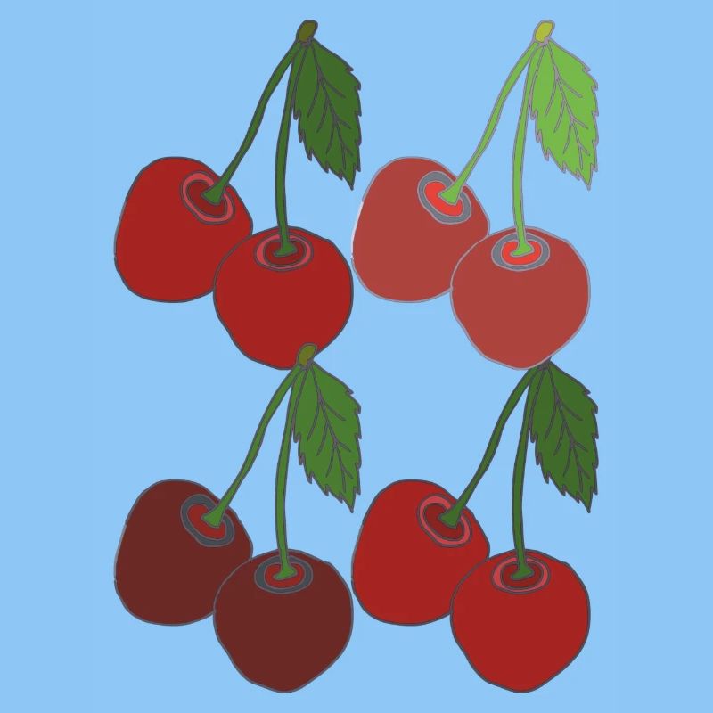 Cherries 4-fold