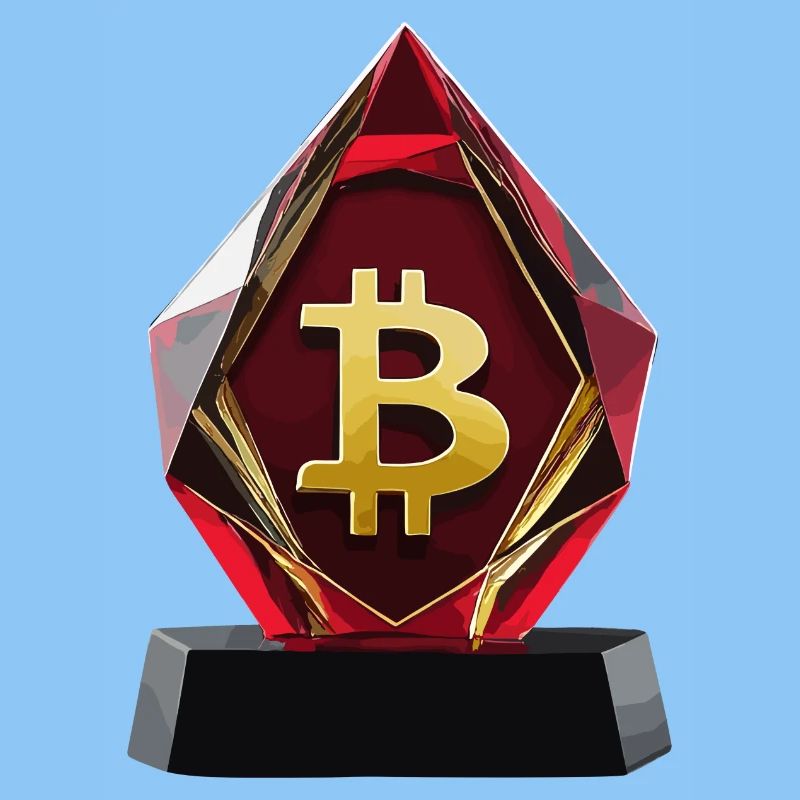 Conception de logo Bitcoin Crystal
